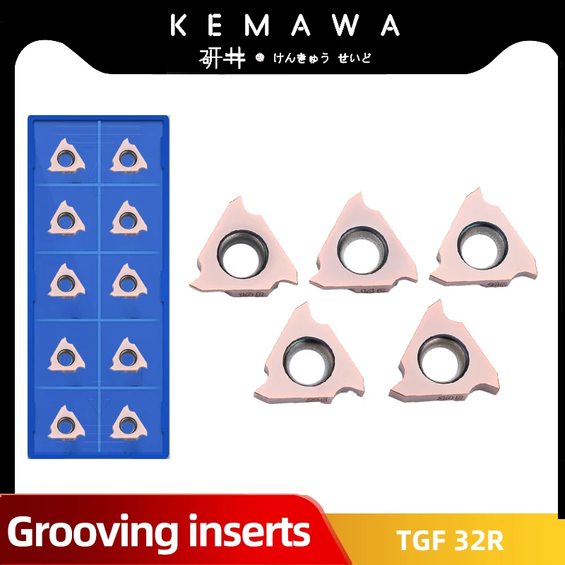 KEMAWA TGF32R 055/075/100/120/150/155/160/165/200/210/250/275/280/300 AP15TF CNC Lathe Tool Shallow Grooving Carbide Insert