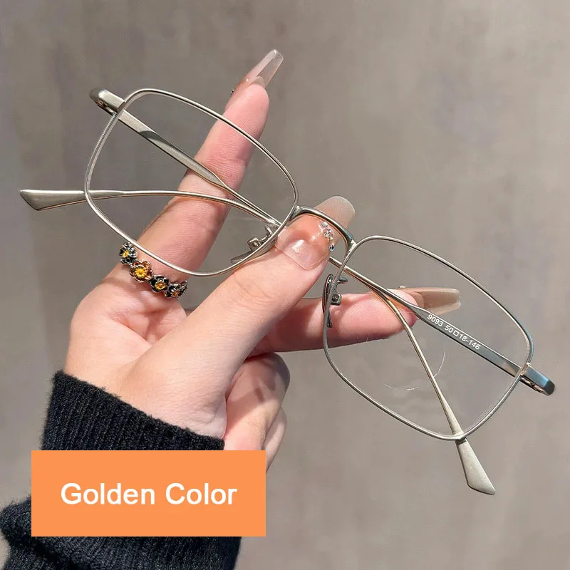 New Square Glasses Frame Men Metal Frame
