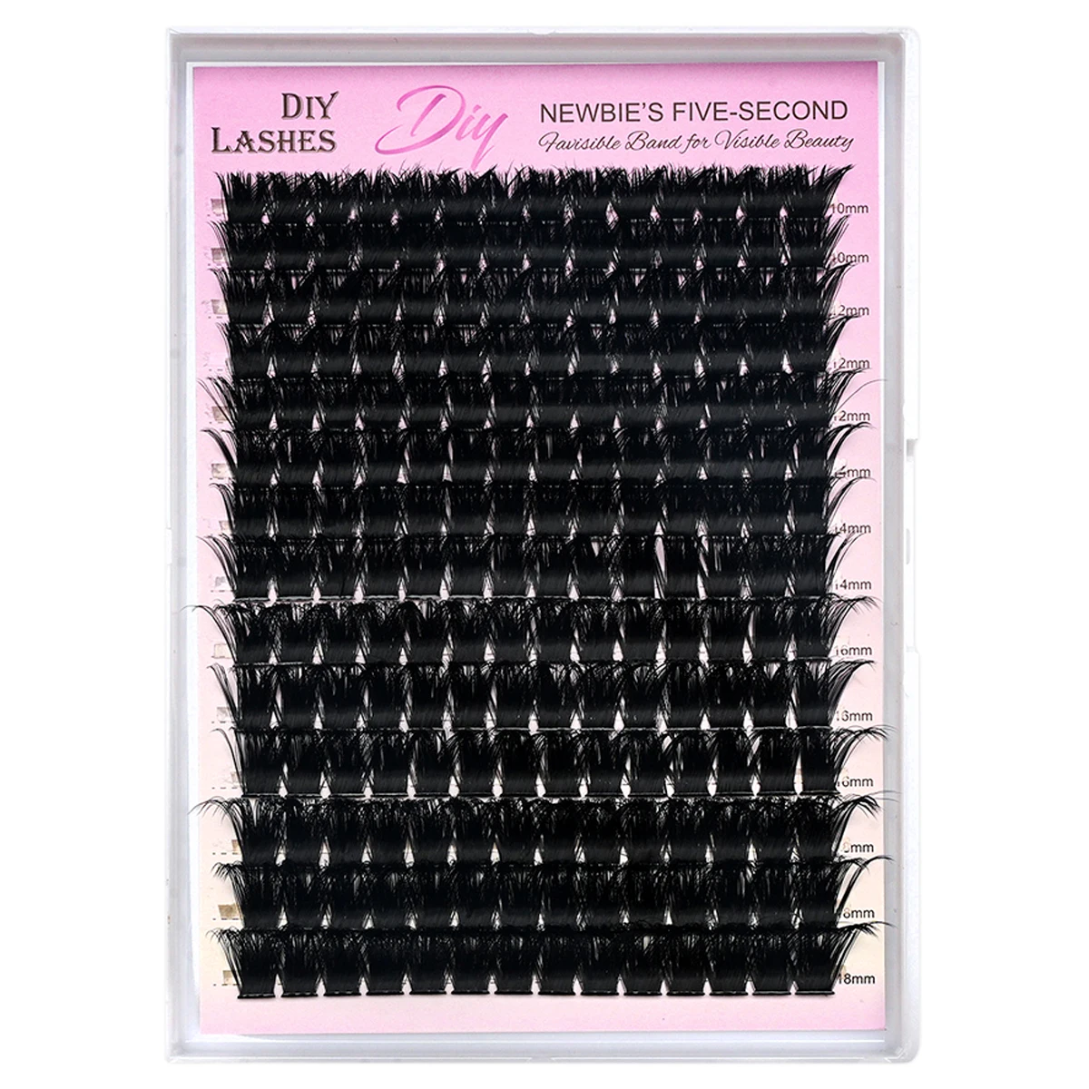 HBZGTLAD 14 Reihen Einzelwimpern Natürliche Russische Volumen-Nerzwimpern 100-200D Cluster Wimpernverlängerung Make-up Wimpern – Detail 11
