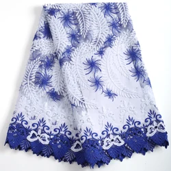 Kalume African Tulle Lace Fabric High Quality Nigerian French Milk Silk Tulle Lace Fabric For Sewing Dress Cloth A2232