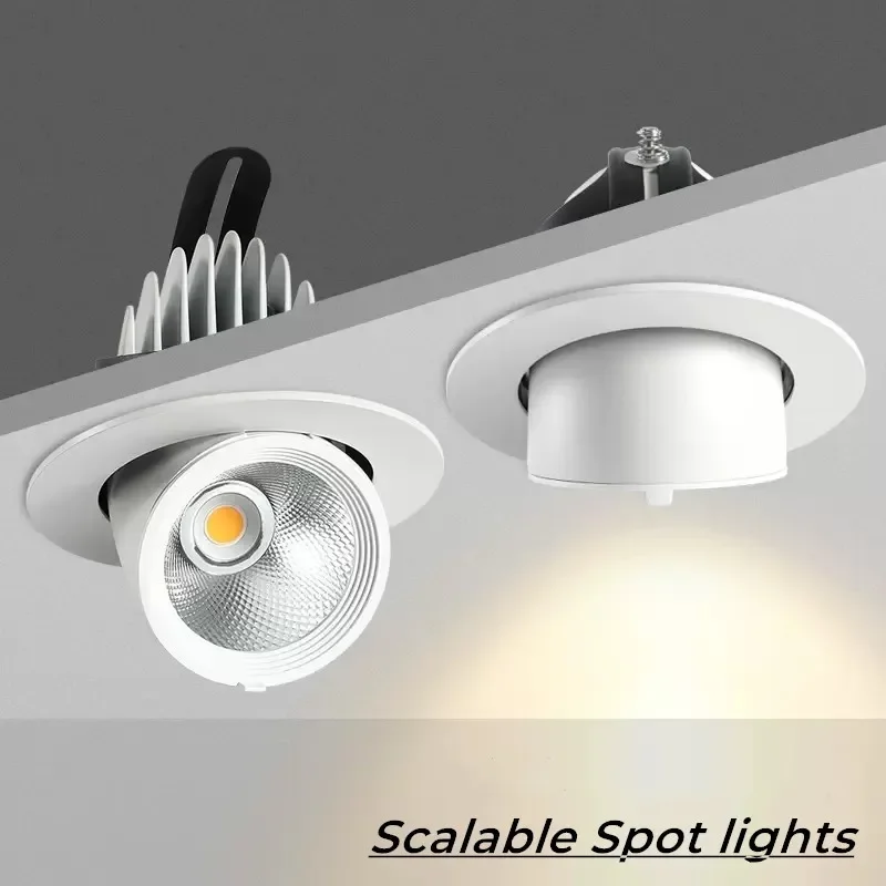 Spot lumineux LED encastrable pour le plafond, éclairage d'intérieur, lumière à intensité réglable, 7/12/18W, 220/110V