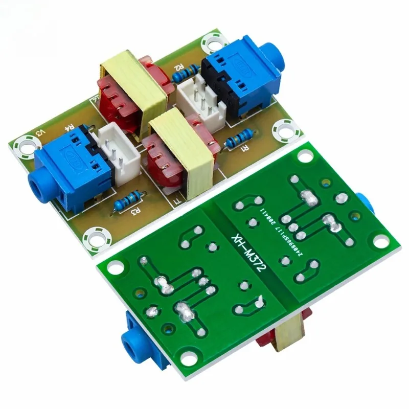XH-M372 Stereo /Audio Isolator Vehicle Common Ground Suppression Interference Noise Isolation Module Transformer Coupler