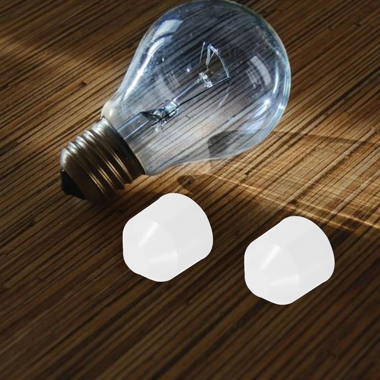 

50pcs E27 Lamp Head Covers Protective Dirtproof Plastic Finials Screw Thread Tips Modern Lampshade Decorations Enhances