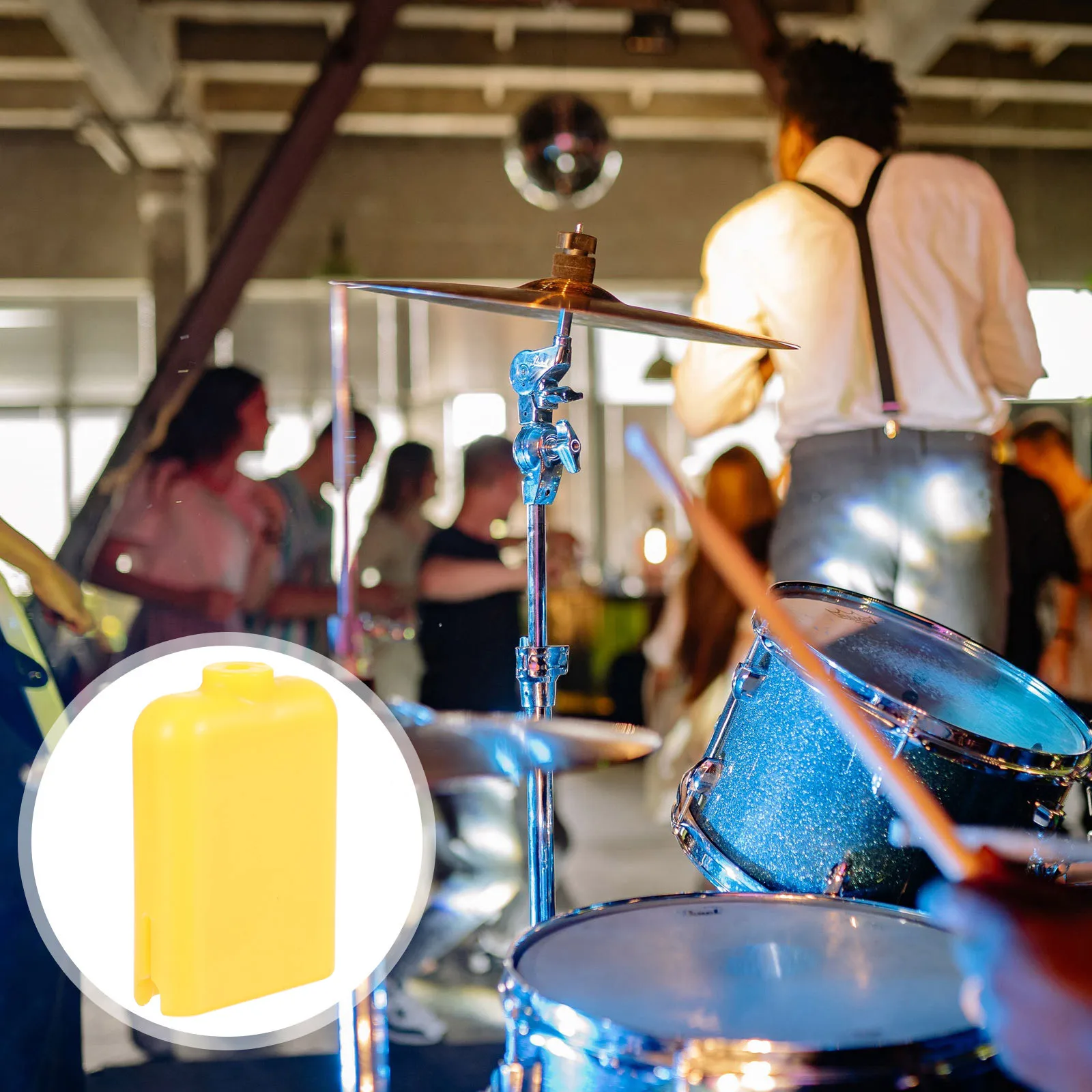 

3Pcs Drum Set Cowbell Plastic Durable Metal Percussion Instrument Accessory Suitable for Music Supply Performance