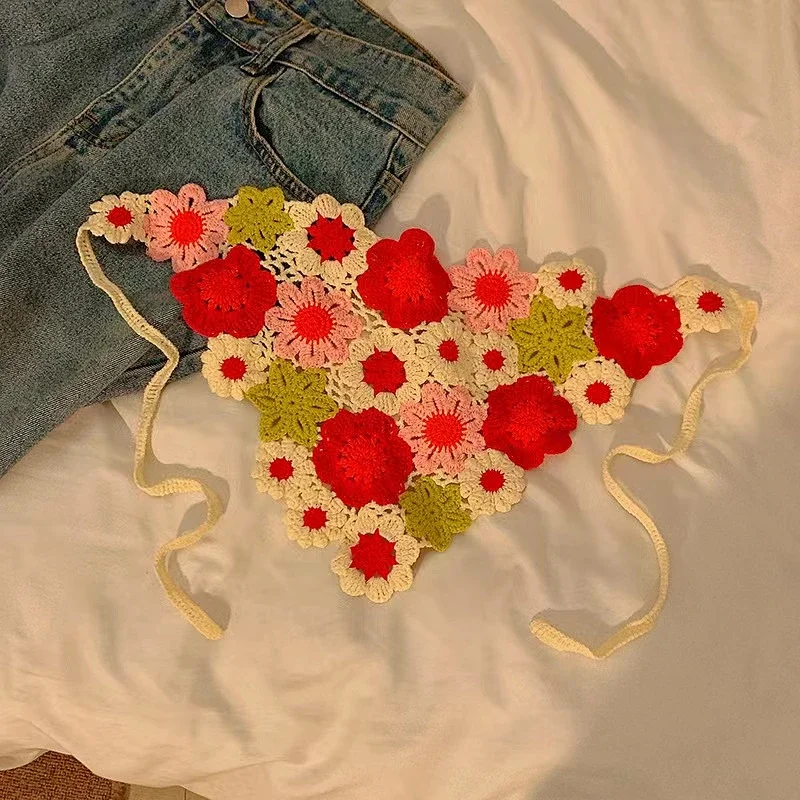 

Милый вязаный треугольный шарф, повязка на голову для женщин, модная универсальная повязка для волос для девочек, аксессуар для волос