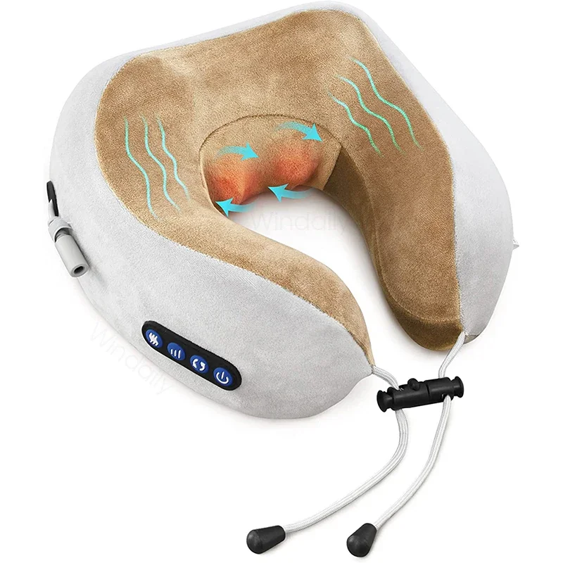 Electric Neck Massager with U-shape design and kneading nodes