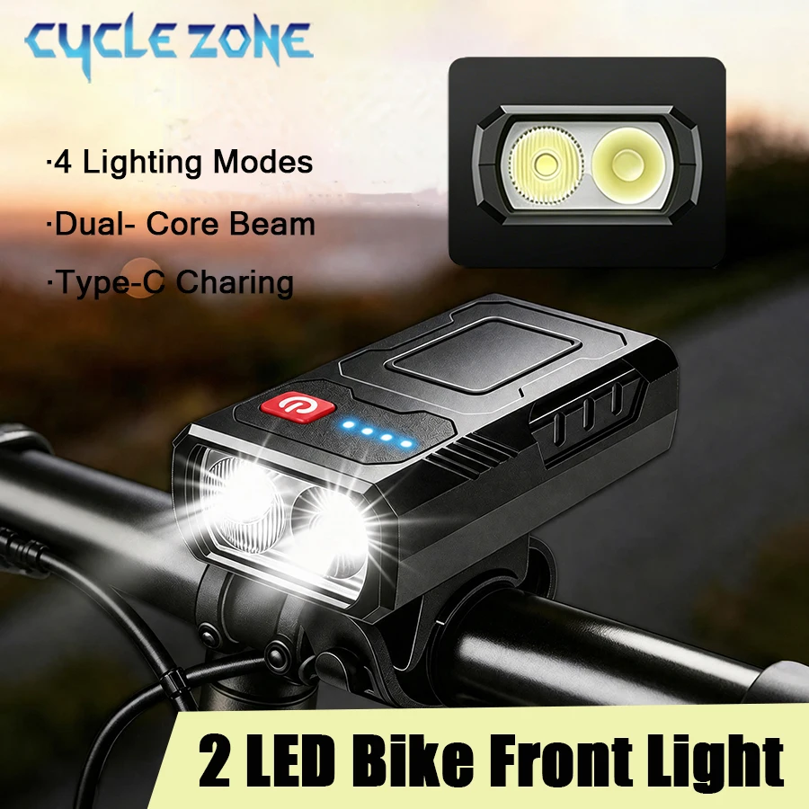 Mountain Biking Zone 2 - Lanterna Frontal de Bicicleta LED Recarregável
