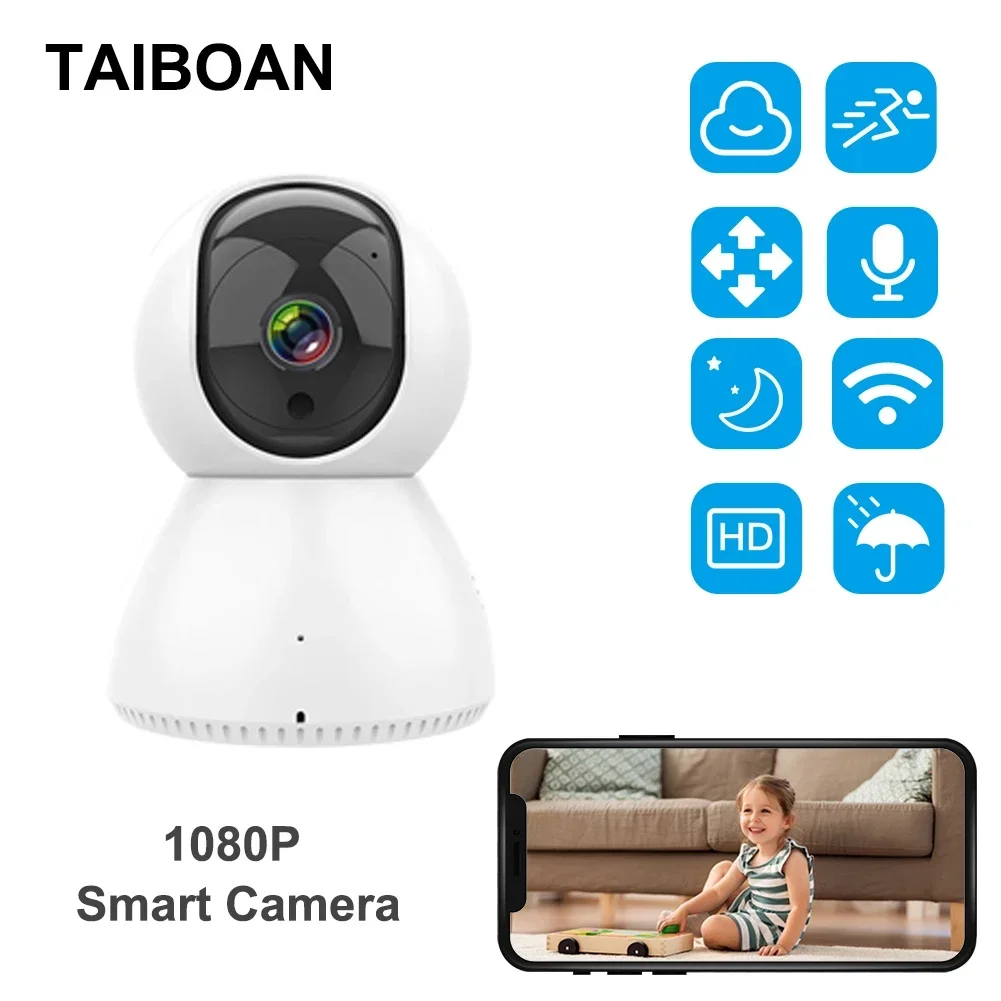 TUYA 1080P Smart WiFi Camera 360 Angle Night Vision Webcam Video IP Camera Home Security Monitor AI Auto Tracking Smartlife APP