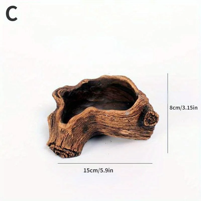 Creative Retro Cement Imitation Tree Stump Root Carving Wood Succulent Flower Pot