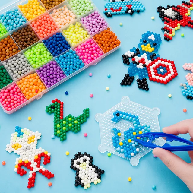 Ręcznie robione magiczne koraliki wodne Kreatywne koraliki DIY Art Crafts Toys Magic Water Sticky Beads Zestaw zabawek sensorycznych z akcesoriami