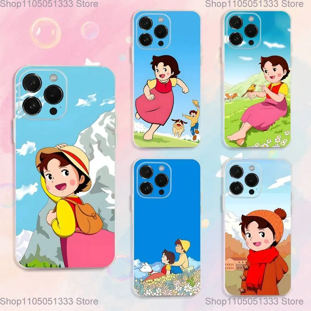

H-Heidi Cartoon Phone Case For iPhone 17,16,15,14,13,12,11 Plus,Pro,Max,XR,XS,Plus,E,SE4,Mini Transparent Cover