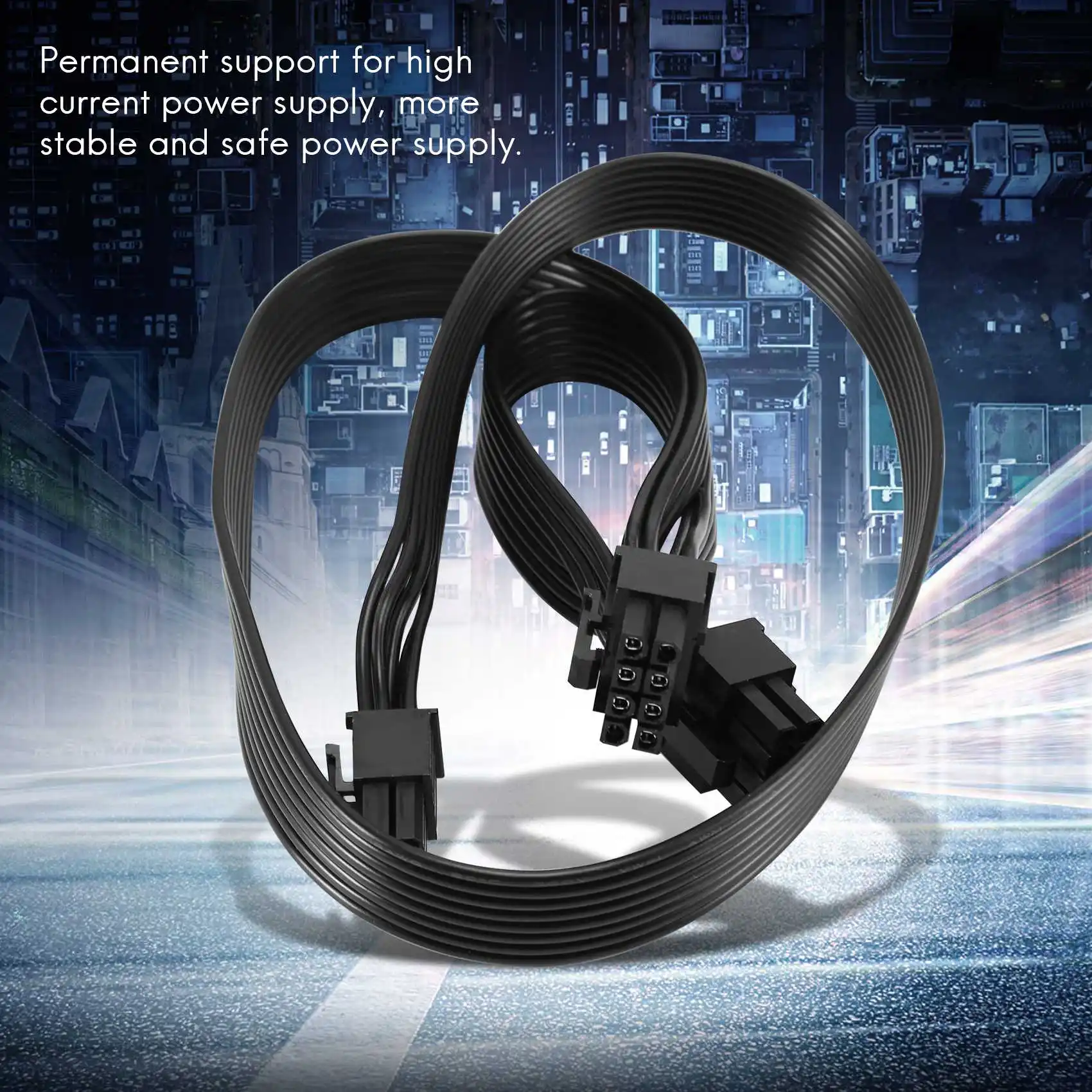 RISE PCI-E 6 دبوس إلى 2 منافذ 6 + 2 دبوس كابل إمداد الطاقة 6Pin إلى 8Pin لـ Cooler Master V Series V850 V700 V1000 وحدات PSU