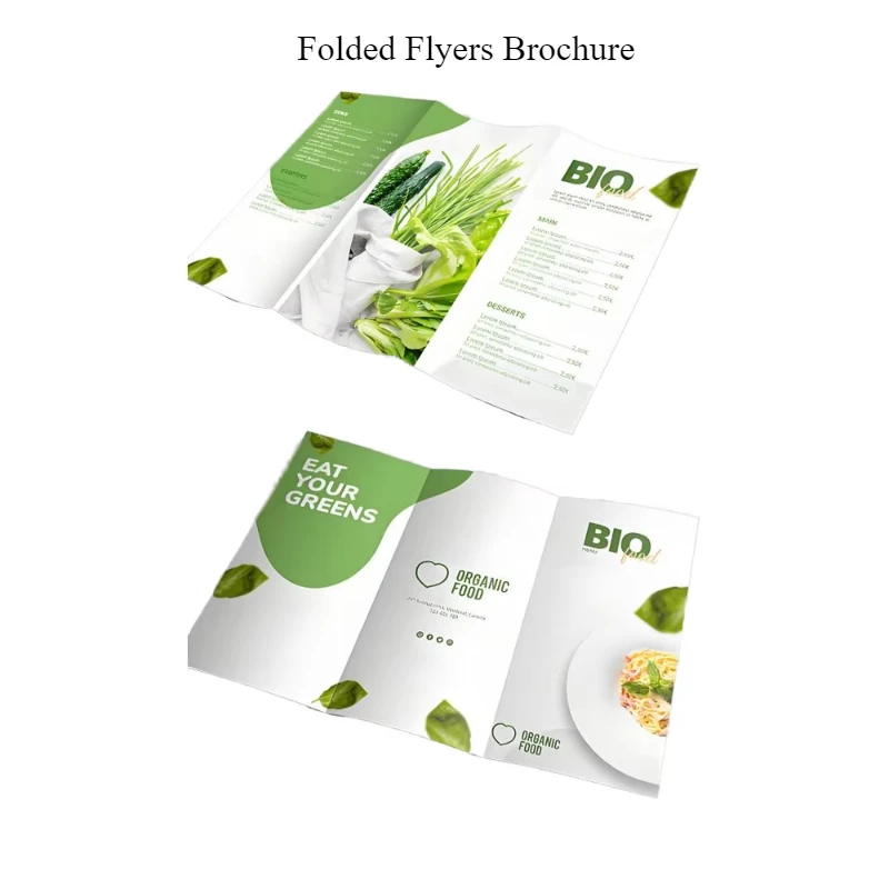 250pcs Folded A5 A4 Flyers Printing Bi /Tri Fold Flyer Folding Leaflet Brochure And Postcard Custom Catalog Service Print