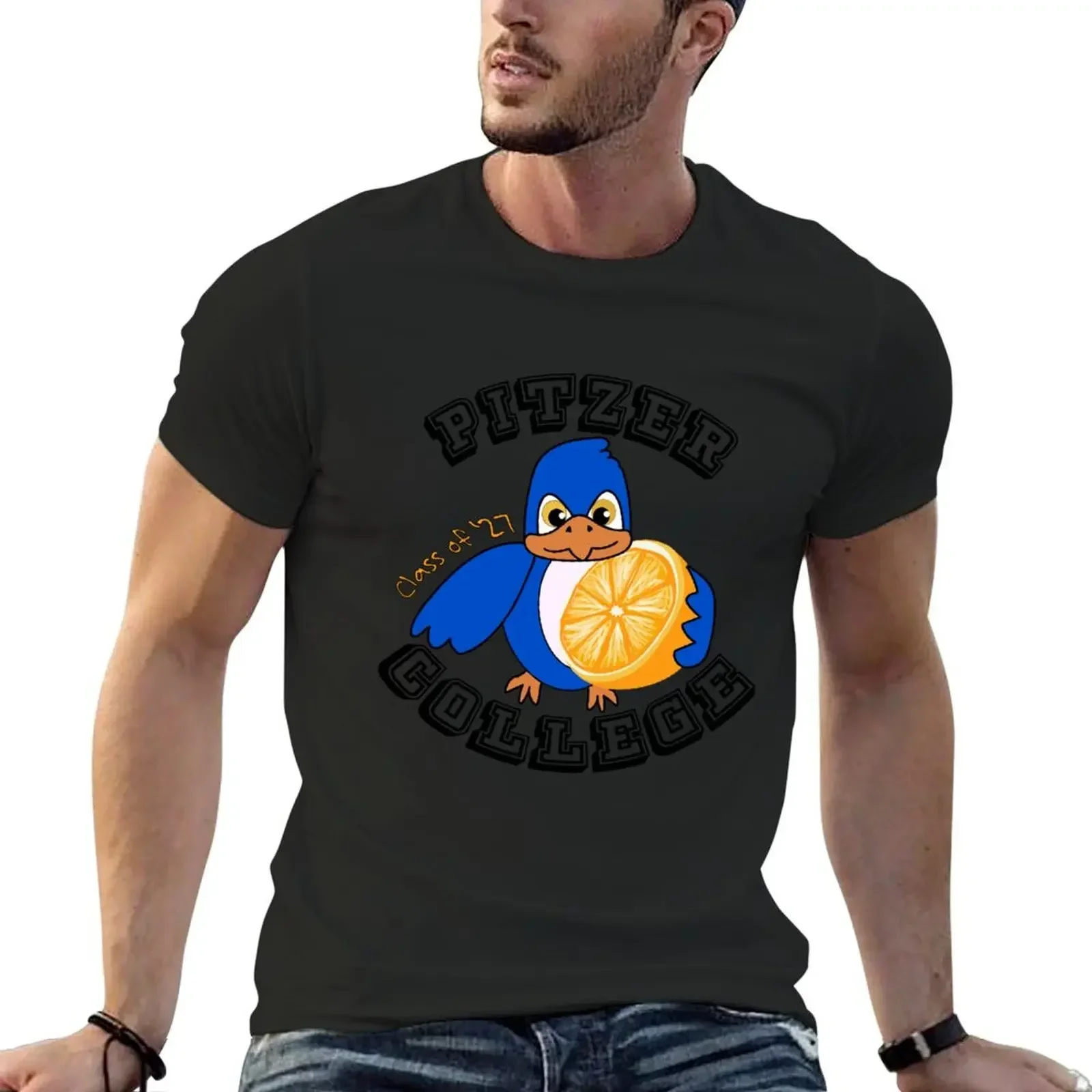 

Pitzer College Sagehen 2027 T-Shirt blacks summer clothes customs mens t shirt
