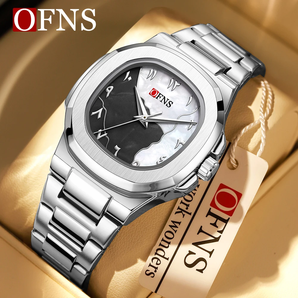 Reloj de Cuarzo OFNS de Moda para Hombre y Mujer, Diseño Innovador de Doble Esfera, Ligero (80g) y Elegante