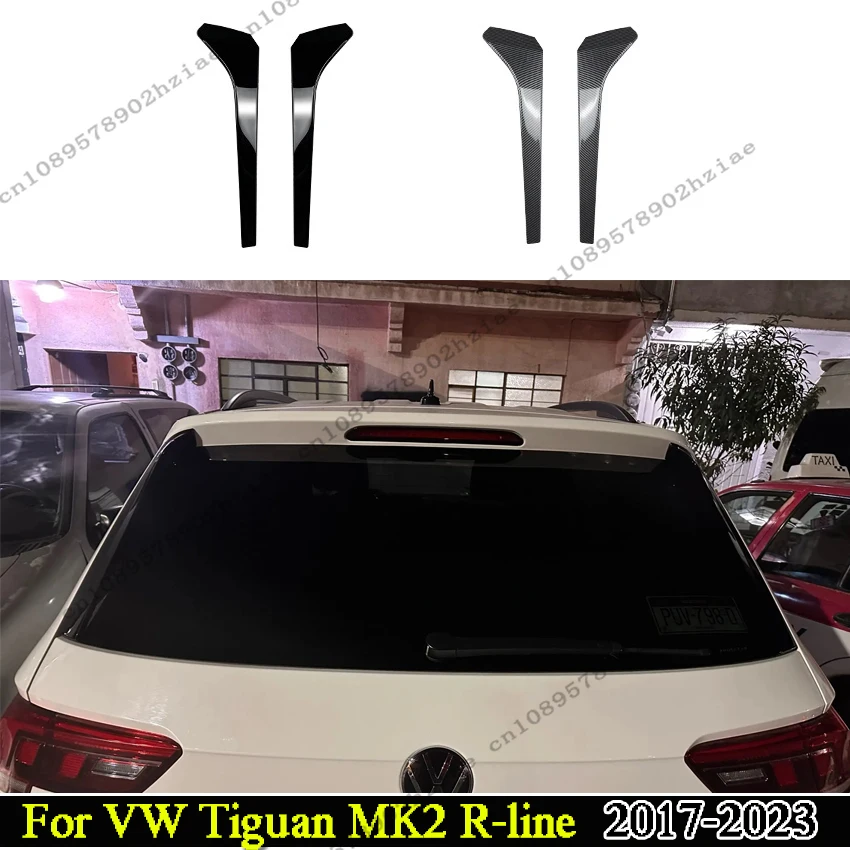 

Боковой спойлер заднего стекла для Volkswagen VW Tiguan MK2 R-line 2017-2023, автомобильный задний спойлер Canard, хвостовое крыло, автомобильные аксессуары