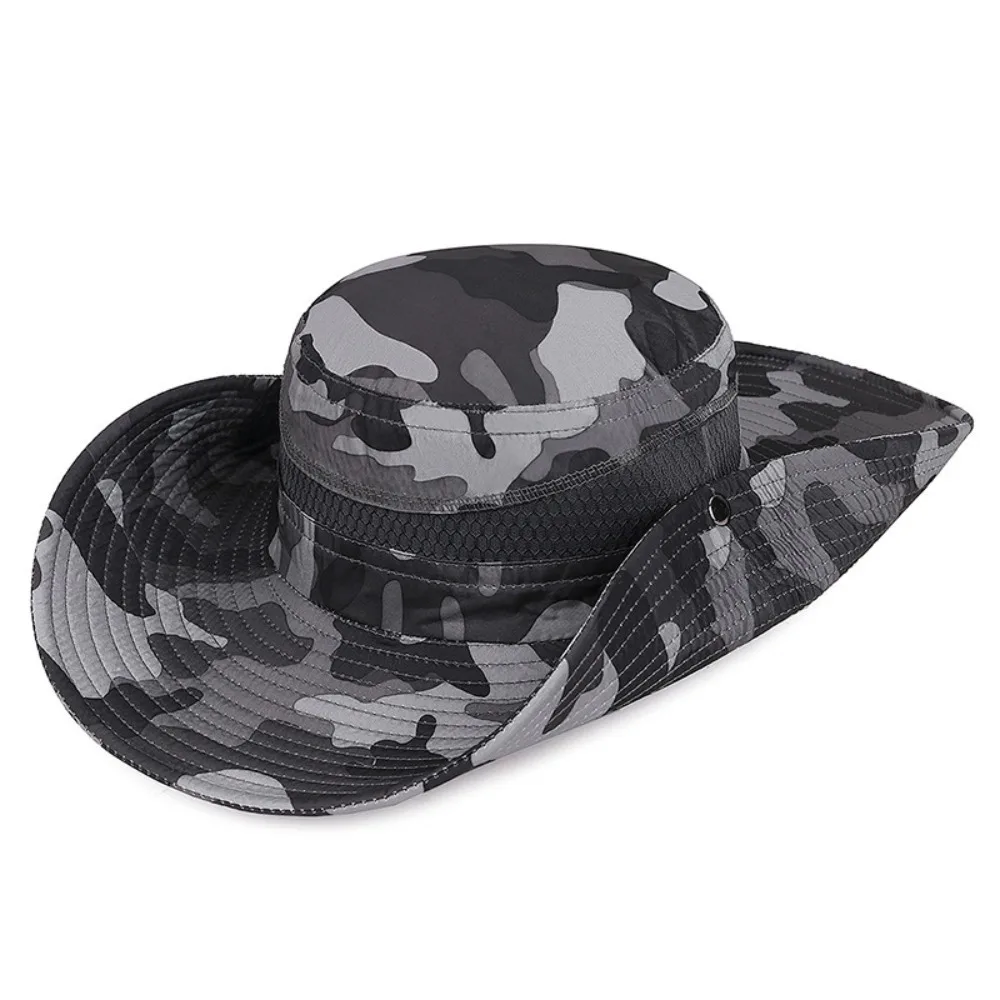 

Anti-UV Boonie Hat Hot Sale Quick Drying Protect Neck Bucket Hat Breathable Adjustable Camouflage Hat Unisex