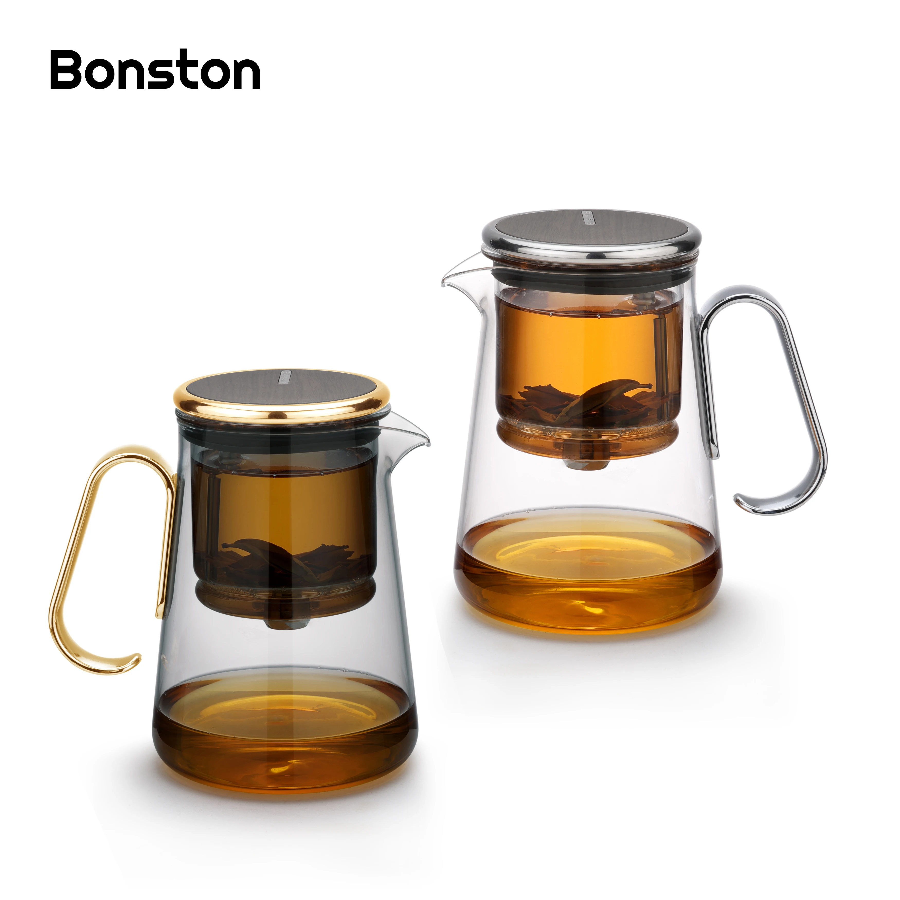 Bonston-Integrated Teapot with Glass Filter, Tea Maker,Magnetic switch tea maker, 700ml (23.67oz)