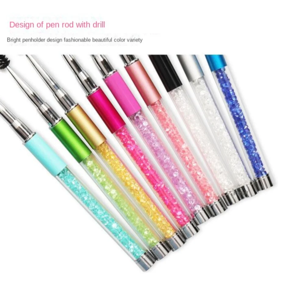 Einstellbare Radian Pfropfen Mascara Pinsel mit Kappe Klare Spirale Mascara Pinsel Rohr Runde Kamm Zähne Glitter Mascara Zauberstab Frauen