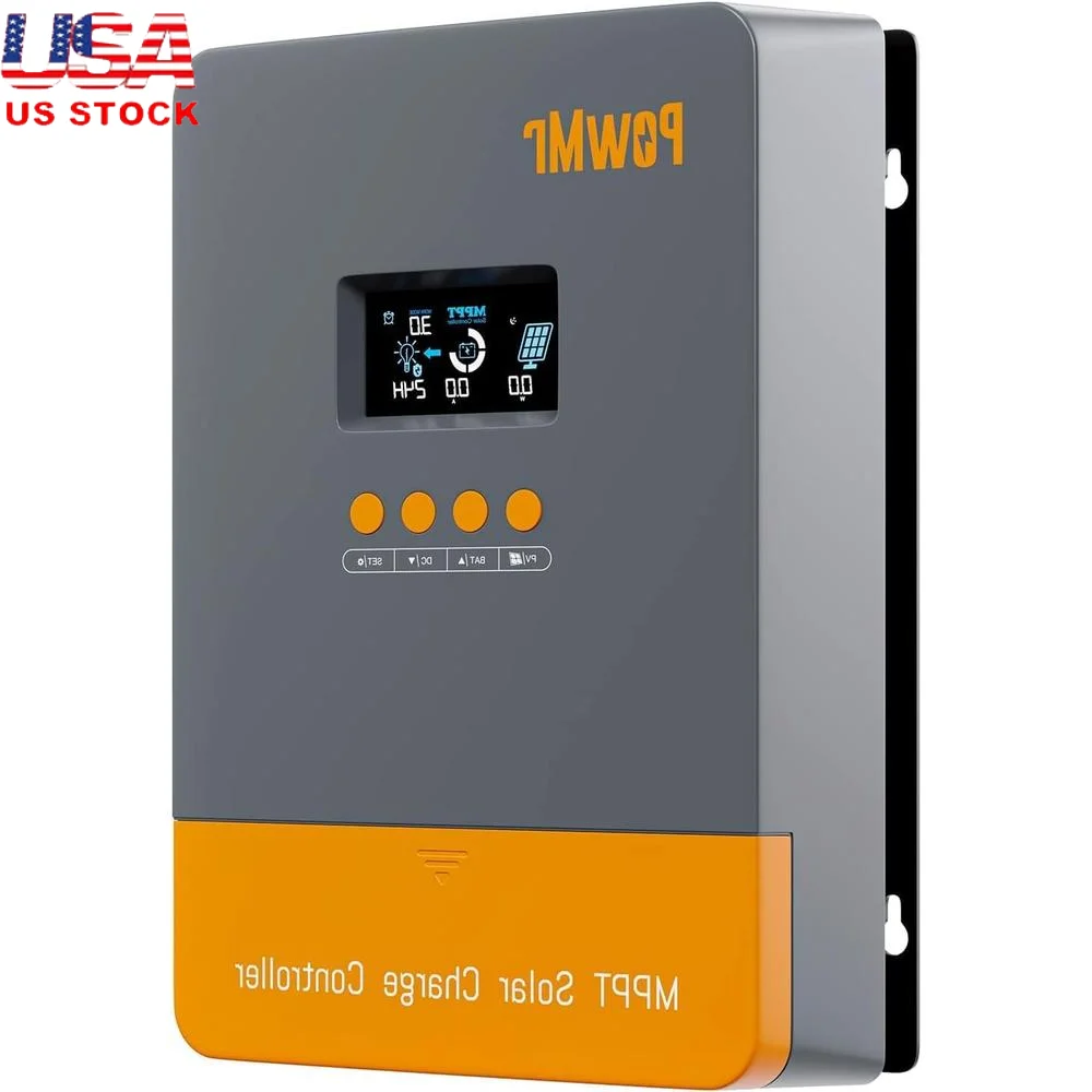 

60A MPPT Solar Charge Controller 12V 24V 36V 48V Auto Adjustable LCD Display Battery Compatible LiFePO4 Lead Acid Flooded