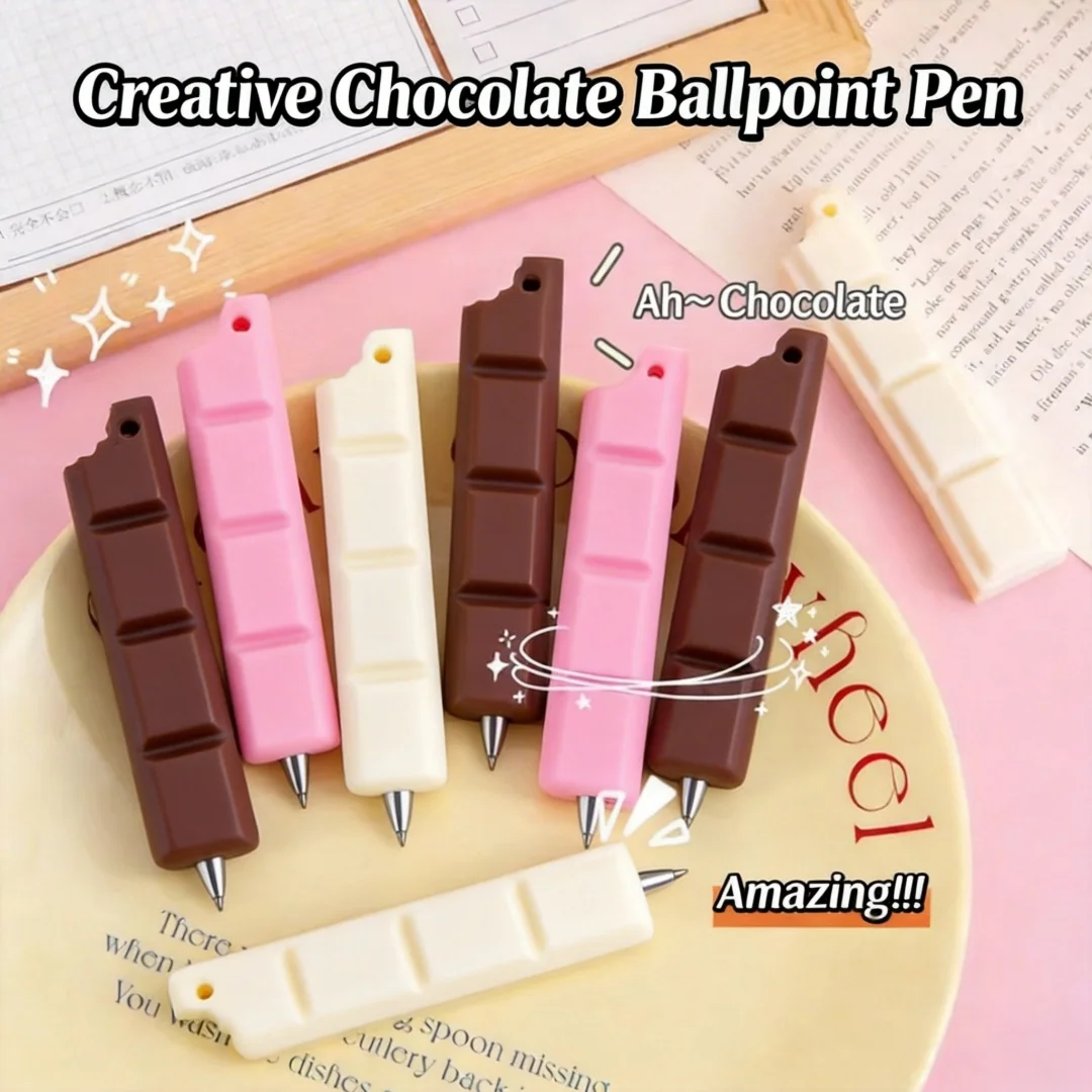 

Шариковая ручка в виде шоколадной конфеты, 0,5 мм, креативная канцелярская принадлежность, подарок для студентов, офиса, школы, для письма.