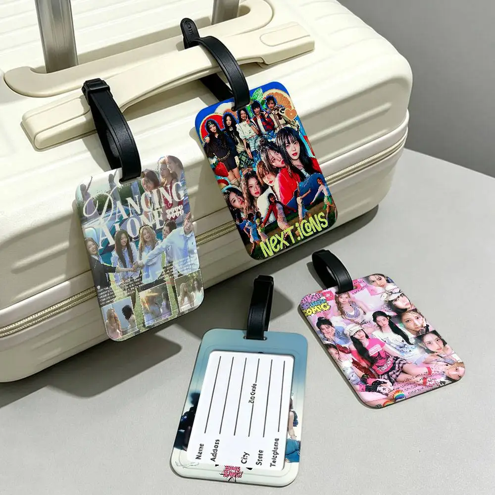K-KiiiKiii Girl singing dancing group Universal PVC Luggage Tag Anti lost With Information Card Suitcase Backpack Identification