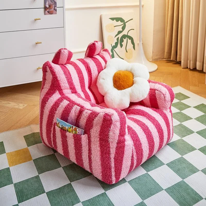 NewDopamine Color Solid Color Simple Earless Adult And Children's Sofa Reading Corner Lazy Sofa Chair Mini