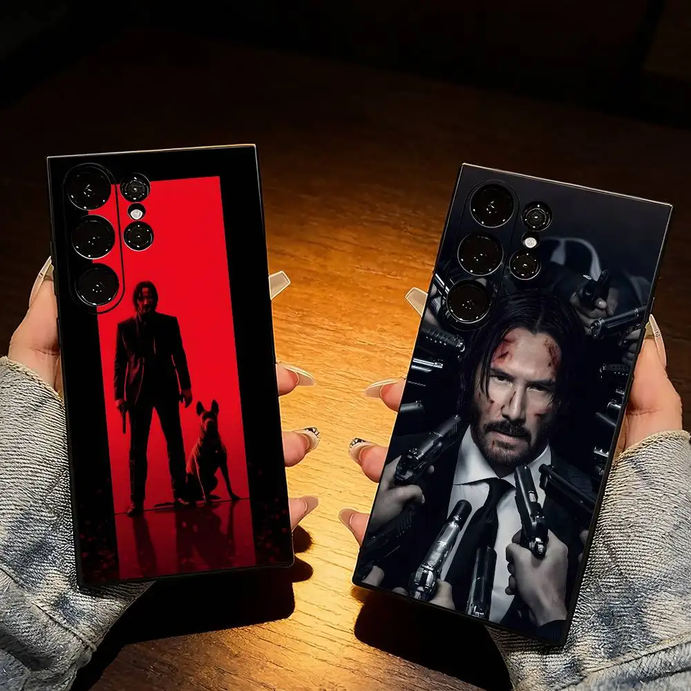 

Movie Character J-John Killer W-Wick Phone Case For Samsung S25,S24,S21,S22,S23,S20,Ultra,S26,Plus,Fe,Note,5G Black Cover