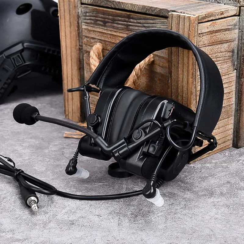 Imagem -05 - Comtac Tactical Headconjunto com Proteção Auditiva Tiro Headphones Comunicação Cancelamento de Ruído Militar C4u Ken