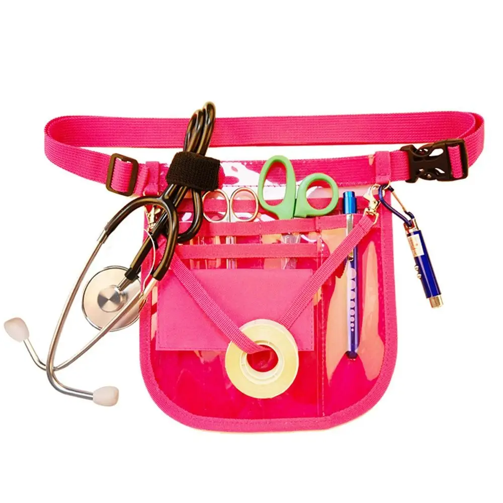 

Waterproof Nurse Fanny Pack Portable Tape Holder Nurse Waist Bag Multi-Compartment Metal Hook Nurse Organizer Belt Care Kit Tool