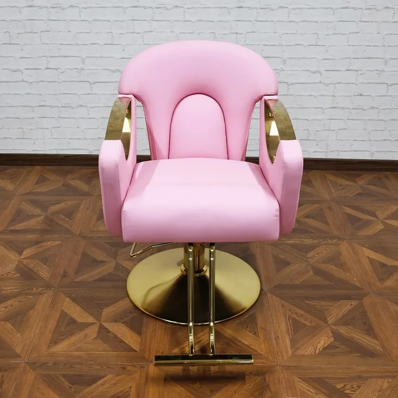 Barber Chair Gold Hydraulic Base Styling Salon Chair Luxury Hair Cutting Beauty Salon Hairdressing Reclining Chairs Barbershop