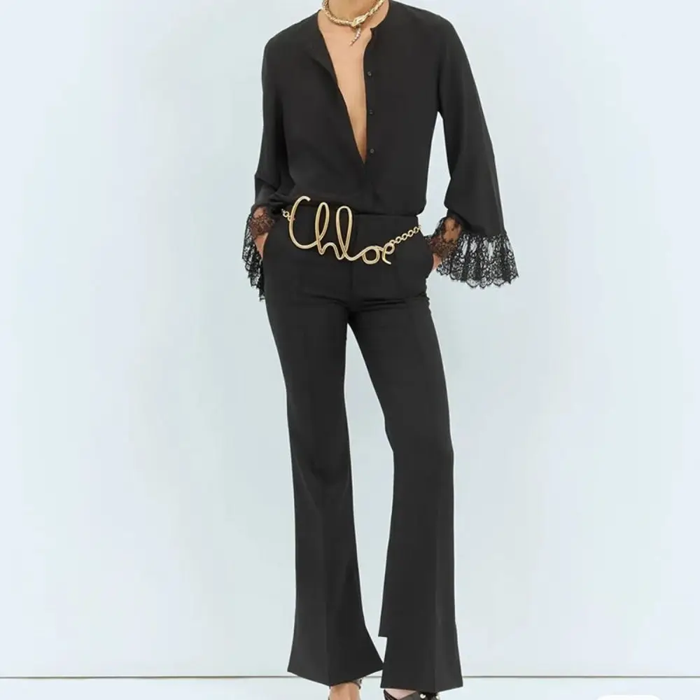 Роскошная минималистичная поясная цепочка с буквами, элегантная пикантная цепочка для девочек, ретро-цепочка, пояс, женская мода