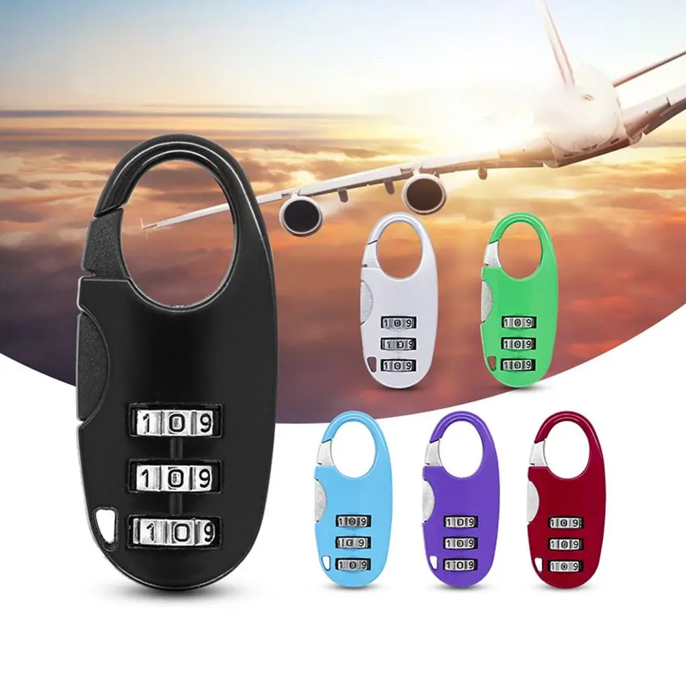 Portable Zinc alloy 3 Digit Password Lock Code Lock Combination Lock Backpack Zipper Lock Security Tool Luggage Padlock Travel