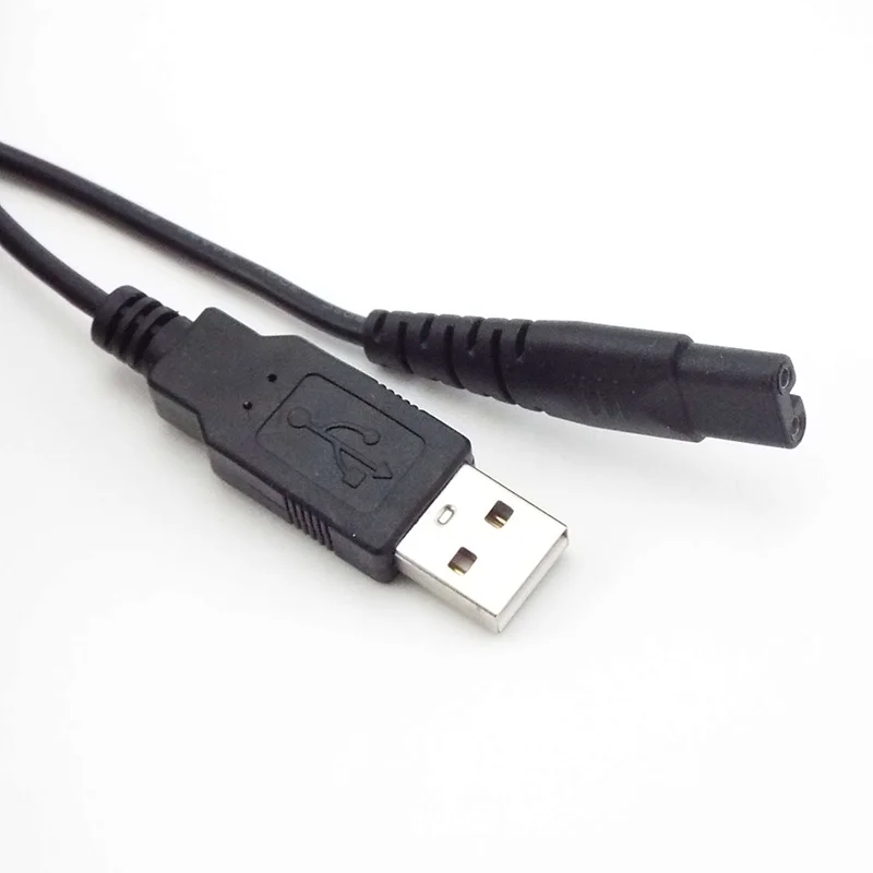 ماكينة حلاقة كهربائية USB كابل شحن سلك الطاقة موصل شاحن محول كهربائي 2 الشق ماكينة حلاقة التوصيل سلك شاحن