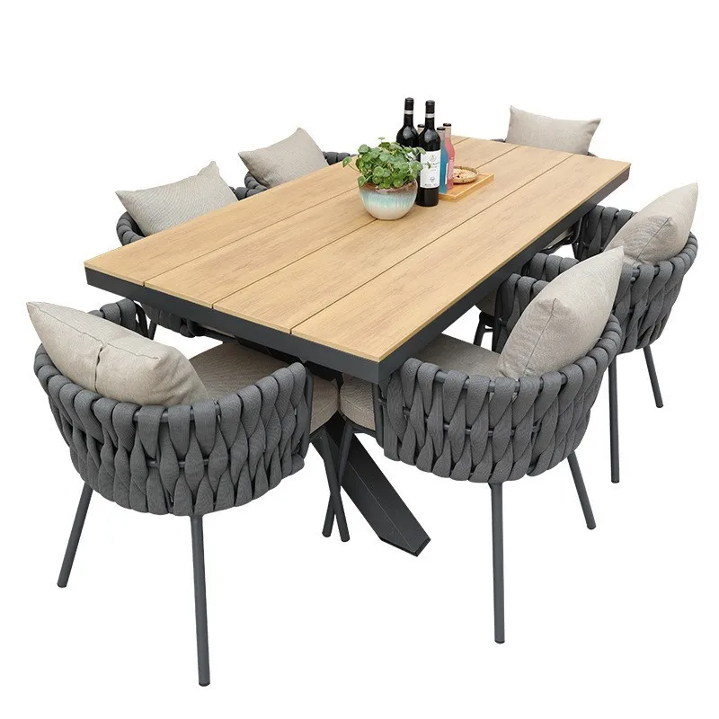 

Outdoor furniture rattan chair three-piece set, outdoor rattan table and chair combination, terrace courtyard, outdoor