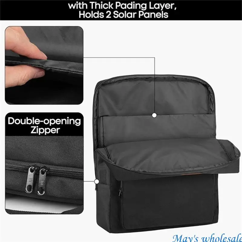 

Portable Solars Panel Carrying Case for PS100 PS200 Sturdy Canva Bag with Multiple Compartments Daily Use 448A