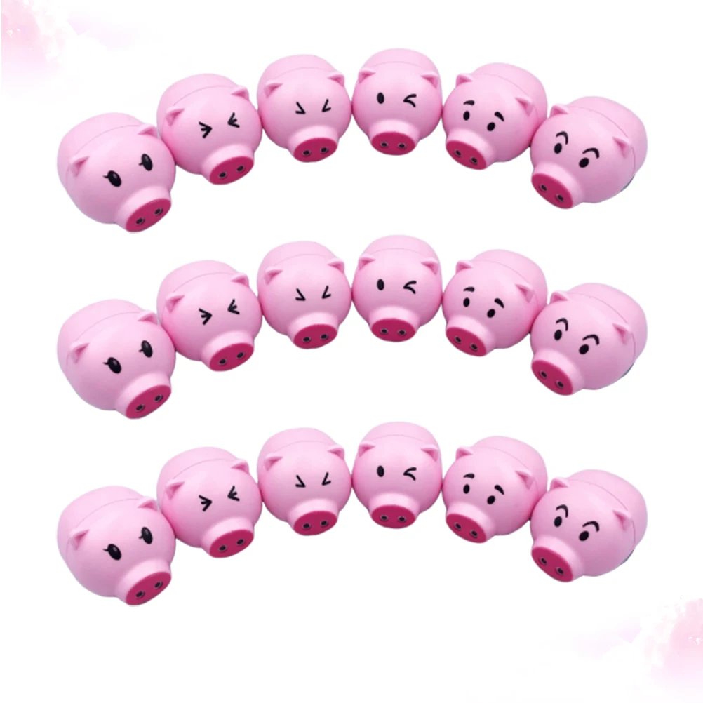 

18 Pcs Mini Pig Back Rider Inertia Toy Animal Car Kid Models Pull Toys Child Kids