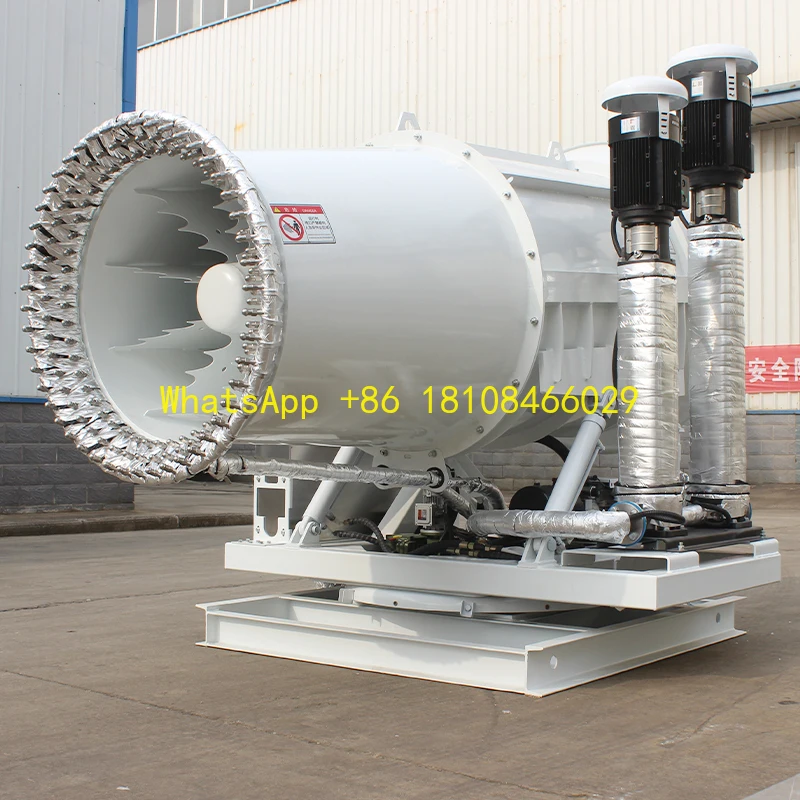 الرشاشات نظام الري الزراعي 120 متر ارتفاع ضغط المياه ضباب مدفع الغبار قمع آلة مدفع الضباب