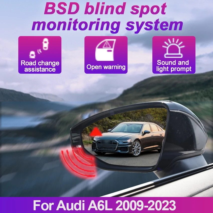 Car Blind Spot Detection System BSD BSA BSM Car Sensors Drive Rear Mirror Monitoring For Audi A6L 2009-2023