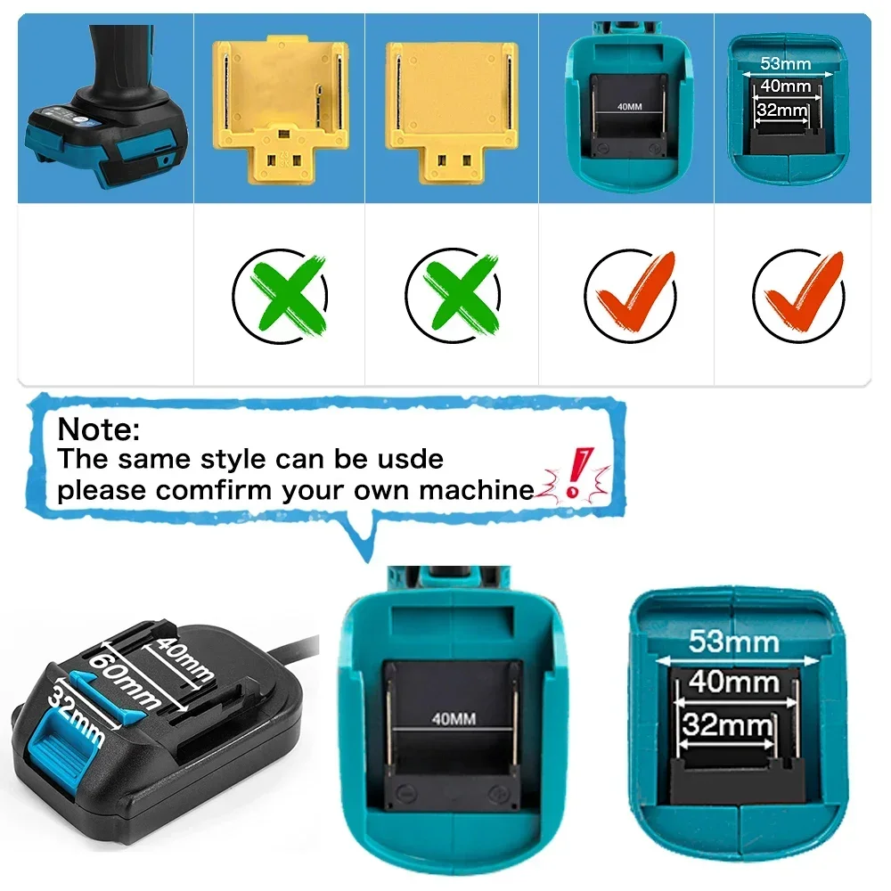 Convertitore di alimentazione da 220 V CA a 18 V CC adattato per utensili a batteria al litio compatibile per Makita 18 V