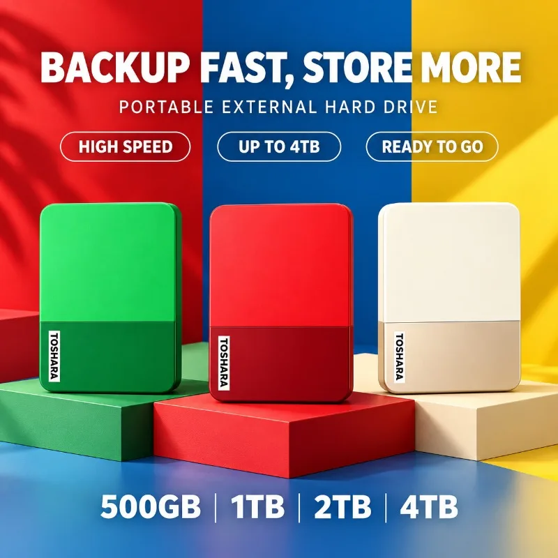 Multi-color selection Portable High Speed Disk 4TB External Hard Drive For Laptop Desktop Mac Android Phone Mobile Data Backup