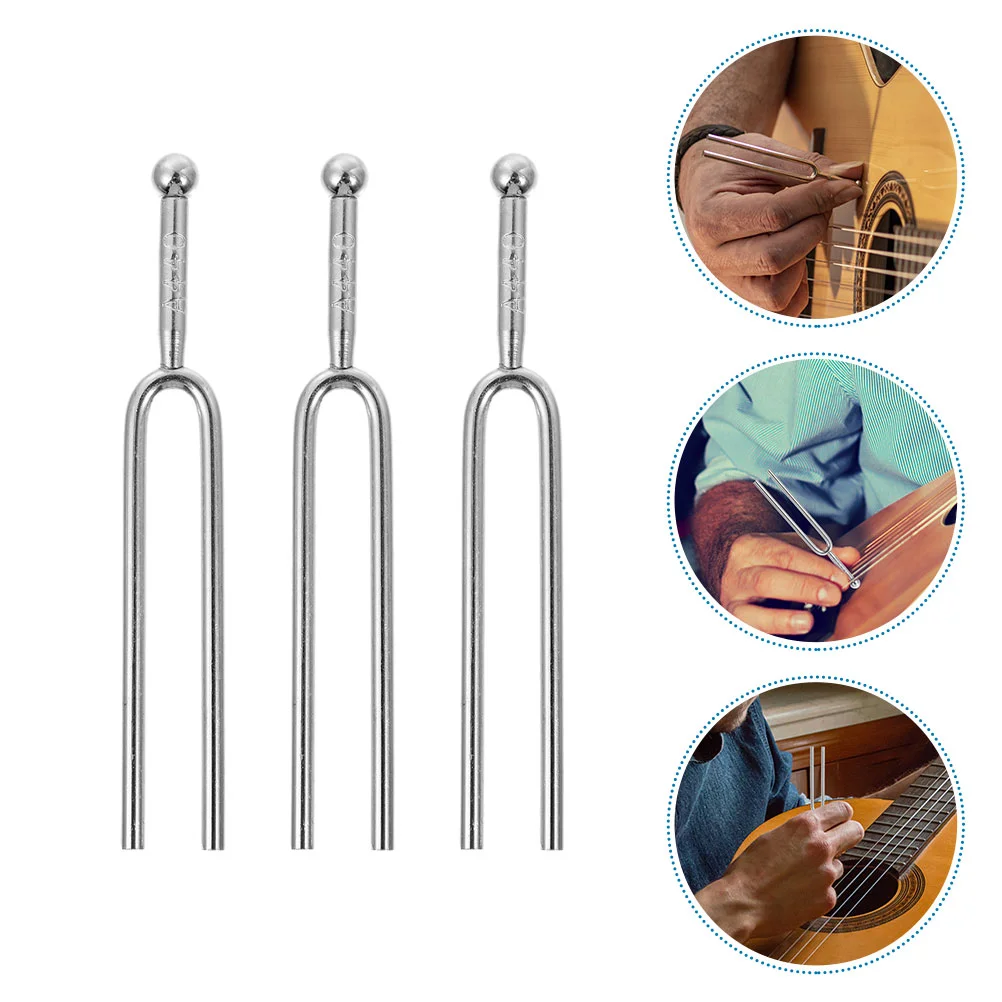 

3 Pcs Tuning Fork Music Instrument Tune Forks Tone Tuners Instruments Violin Guitar Metal Professional Guitars