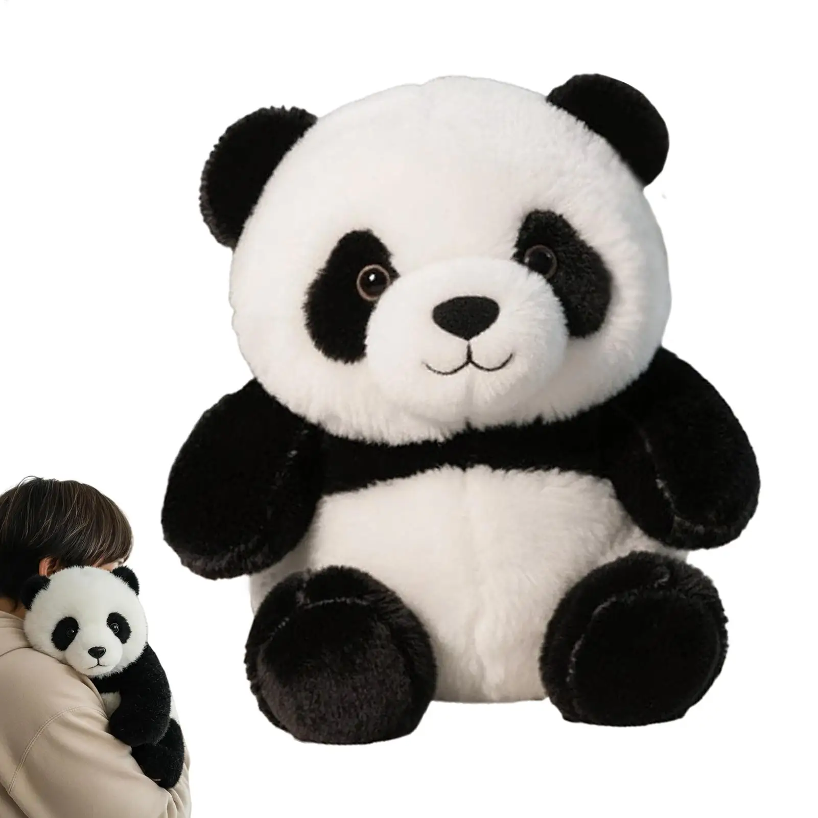 

Plush Animal Dolls For Kid Soft Plush Pandas Figurine For Kid Soft Emotional Soothing Companion Cute Stuffed Animal Doll For