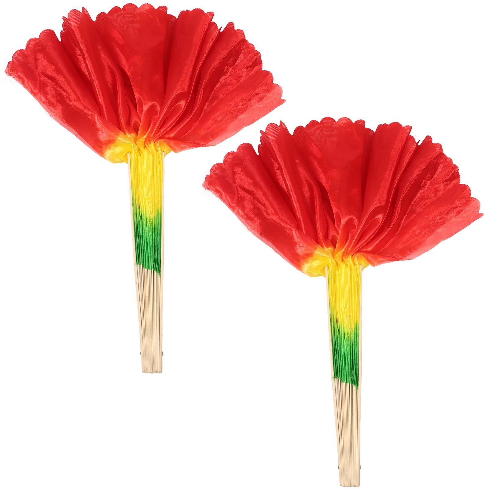 2 قطعة مروحة رقص قابلة للطي كبيرة ملونة مقاومة للاهتراء ممارسة اليد مروحة للرقص المربع ممارسة اليوغا ممارسة الديكور