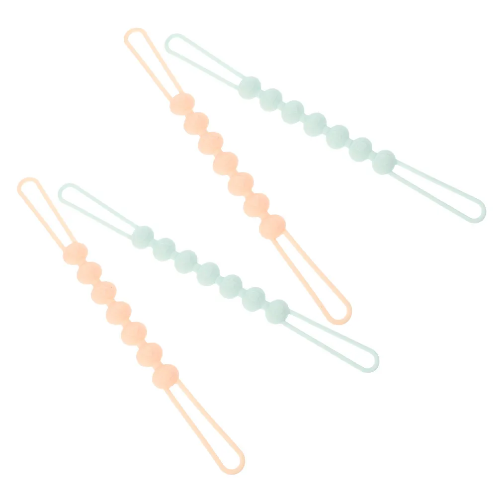 

Набор из 4 прочных, гибких и безопасных универсальных клипс для детских пустышек, подходящих для прорезывания зубов