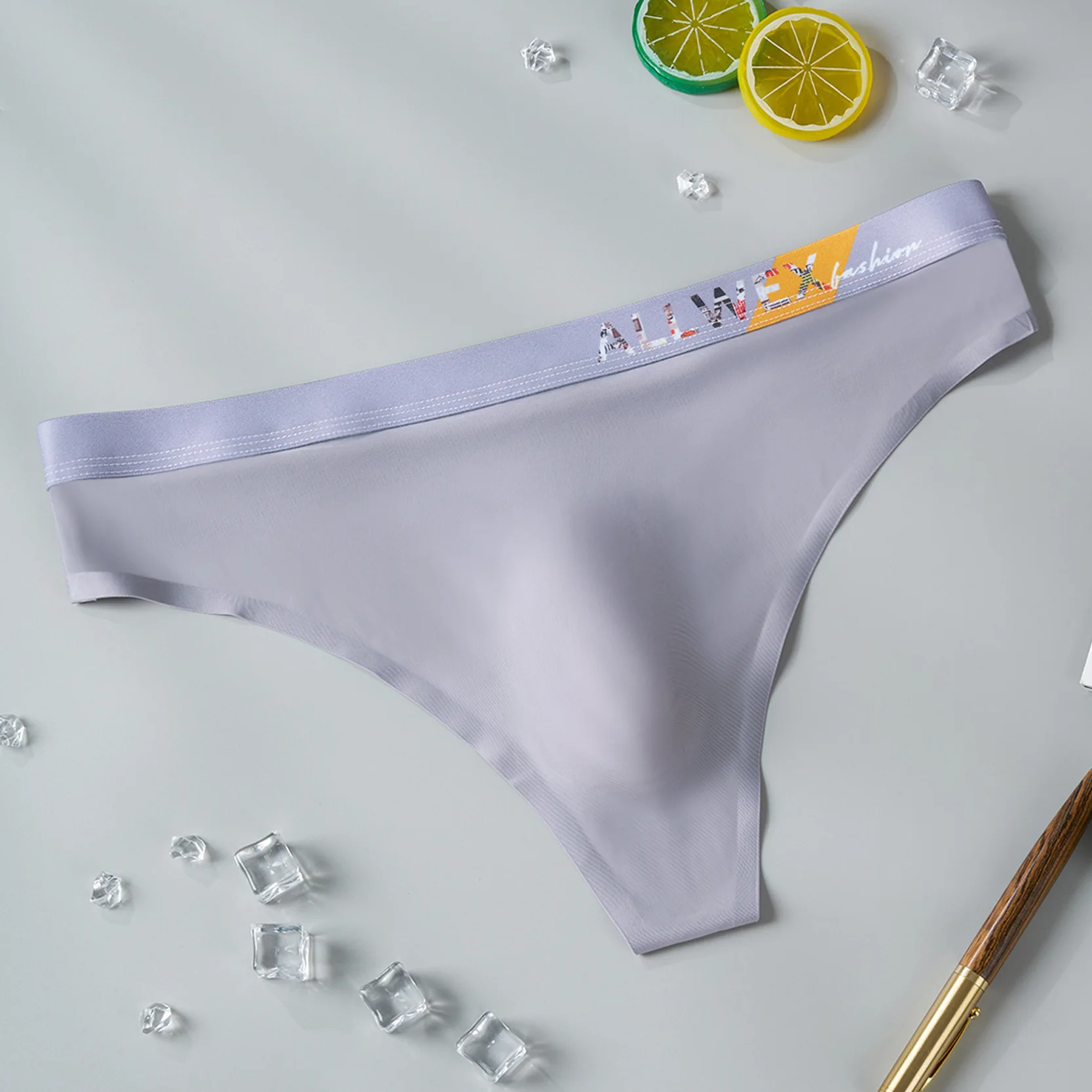 Mens Ice Silk Seamless G-string And Thong Sexy 3D Pouch Low Rise T-Back Underpants Ultra-Thin Breathable Quick Drying Panties image 6