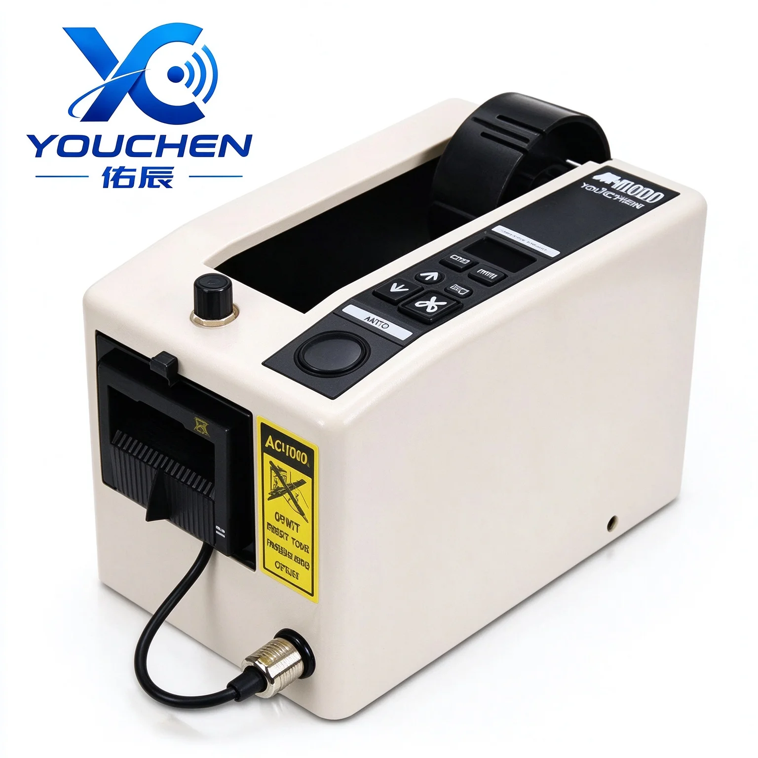 English: Automatic Tape Dispenser Electric Adhesive Tape Cutting Machine, Suitable for Masking Tape, High Temperature Tape, Myla