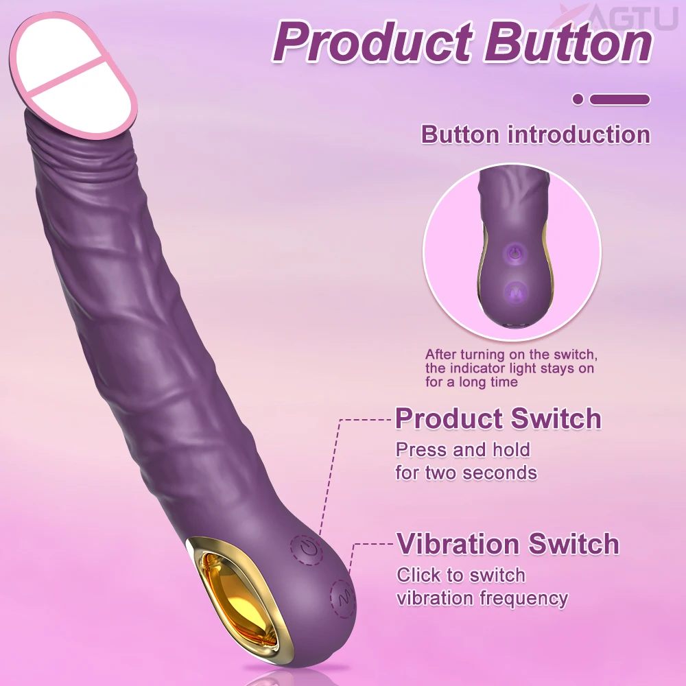 Dildo Vibrator for Women G-Spot Vagina Vibrator Clitoris Nipples Stimulator Female Masturbator Realistic Penis Sex Toy for Women