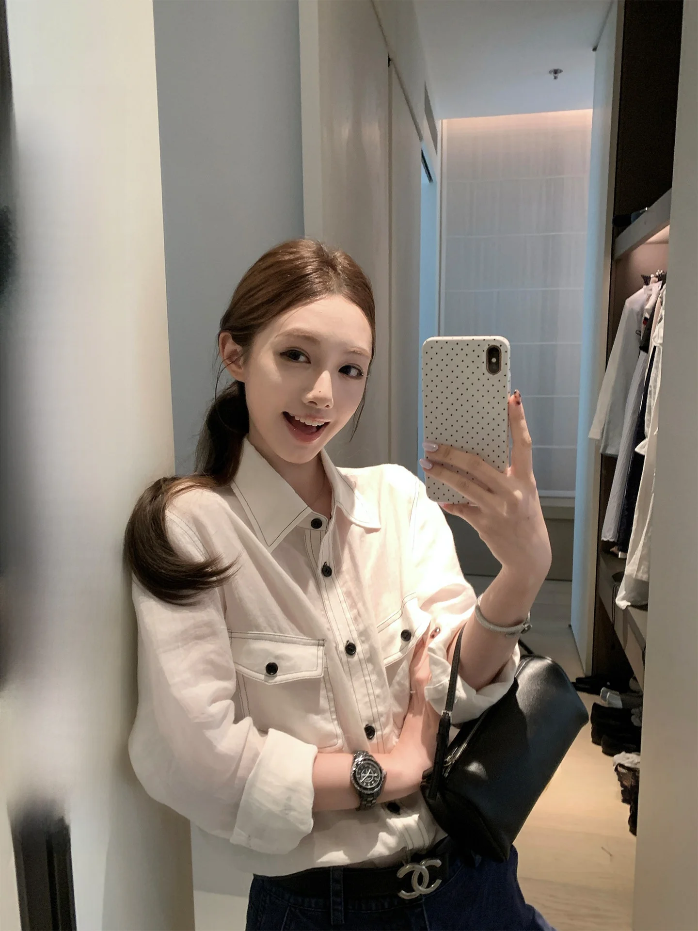 

Chestnut a Bankelili Paris Holiday Loose Fit 00% Linen Breathable irt Color Blo Contrast S V-Ne Long Sve