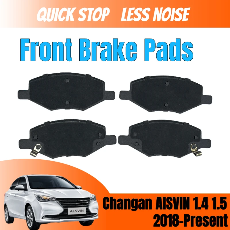 THREEON Car Front Brake Pads For Changan ALSVIN 1.4L 1.5L 2018-Present Front 3501180BS01 High Performance Quick Stop